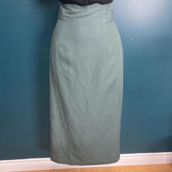 Vintage 1980s Bogie Woman Belted Midi Skirt Size S/M - Picture 2 of 5